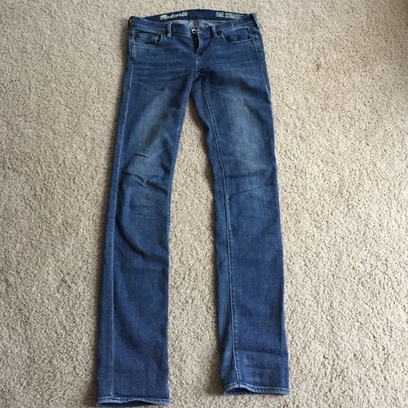 Size 25 Madewell Straight Denim in medium wash