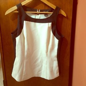 Dressy white and Black top