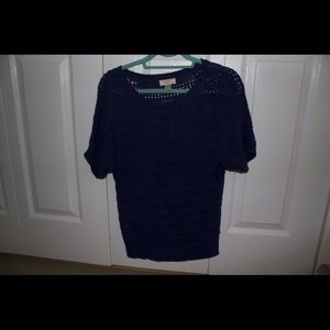 Blue open knit sweater