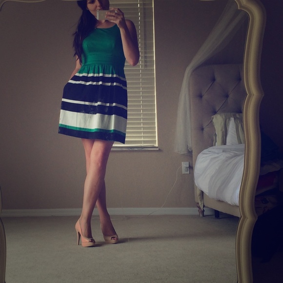 Emerald green dress