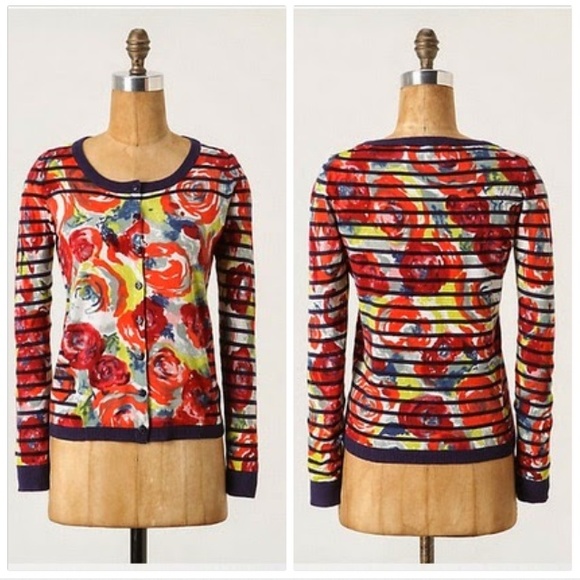 🚫SOLD IN BUNDLE🚫AnthrO Mixed Pattern Cardigan