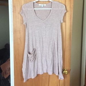 Pink tshirt tunic dress