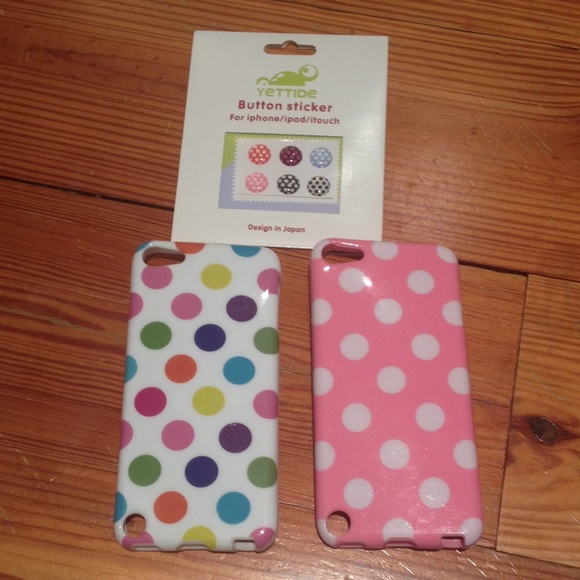ITouch 5 cases + button stickers