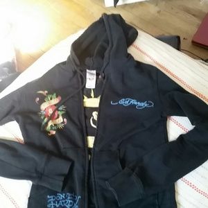 Ed hardy zip up hoodie