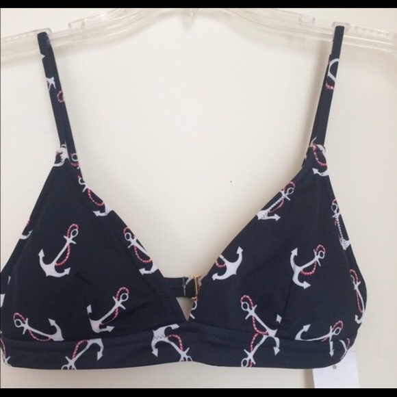 J Crew Navy Anchor Triangle Bikini