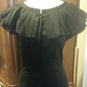SOLD Designer Sleeveless Black Top