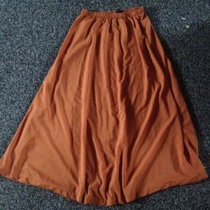 Burnt orange maxi skirt