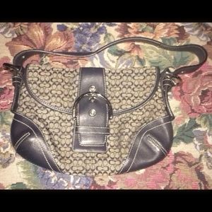 Coach Black Fold over Purse!