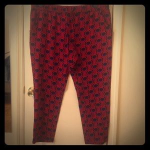 Drawstring rayon printed joggers