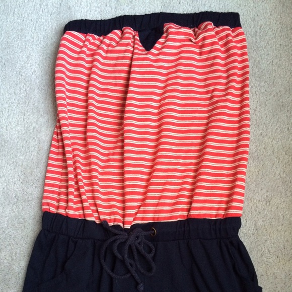 Red and Blue Romper