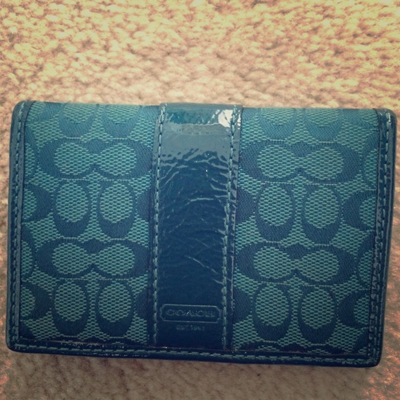 Coach Clutches & Wallets - Teal Coach Wallet