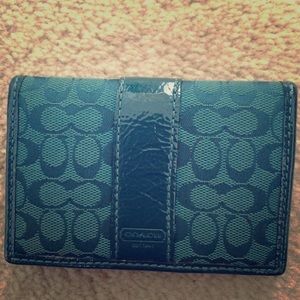 Teal Coach Wallet
