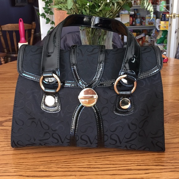 Simply Vera, Vera Wang Black Canvas Satchel