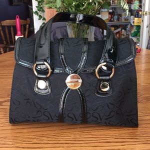 Simply Vera, Vera Wang Black Canvas Satchel