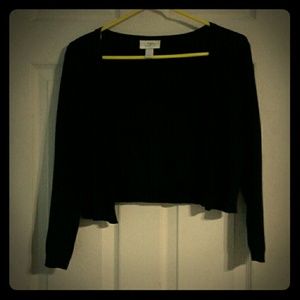 Ann Taylor Loft Short Black Cardigan