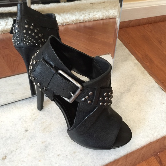 **Luxury Rebel**, Aris Black-Studded Booties - Picture 3 of 4