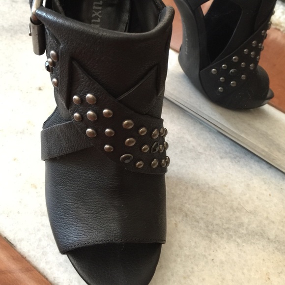 **Luxury Rebel**, Aris Black-Studded Booties - Picture 4 of 4