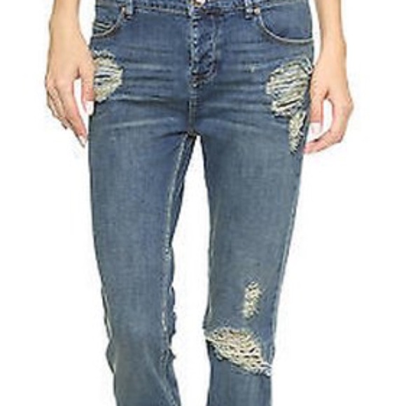 Sold!! Free People high rise distressed jeans NWT - Picture 3 of 3