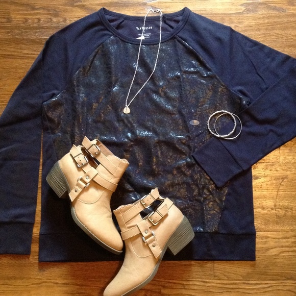 Navy Long Sleeve Top