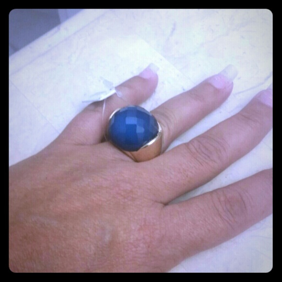 Gold and blue ring