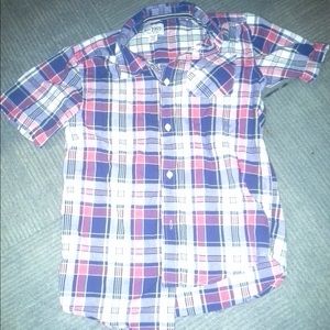 Plaid (blue, red, green & yel.) Button Down Shirt
