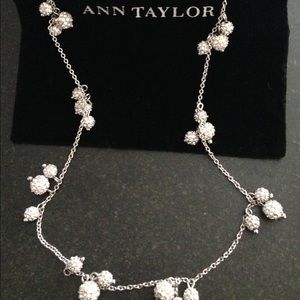 Ann Taylor silver & beaded necklace