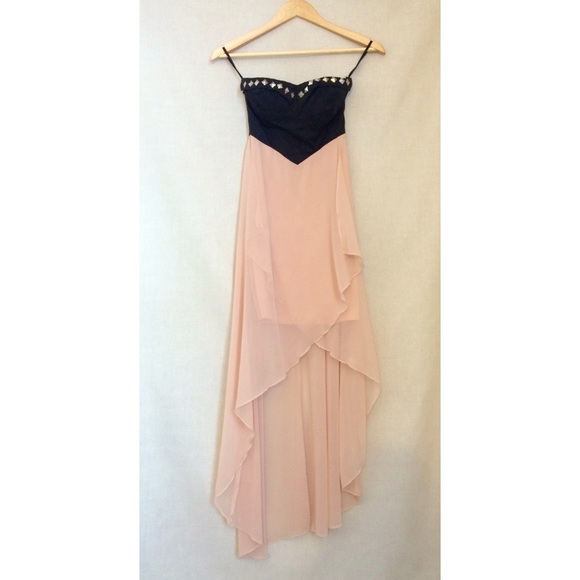 Casting  Dresses & Skirts - Blush Colored Studded Hi-low Dress