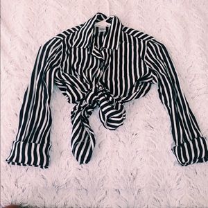 Striped Collard blouse