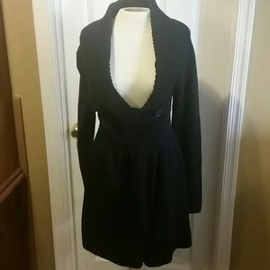 Black wrap sweater/dress
