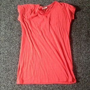 Light red tee- shirt dress