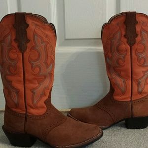 Orange Justin boots