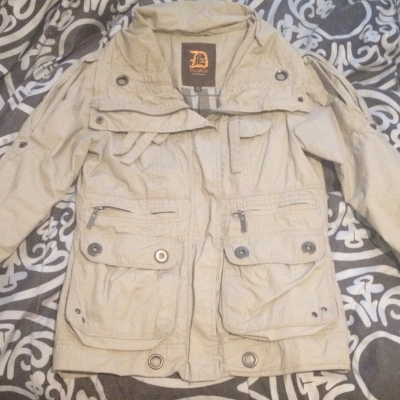 Stylish military jacket.