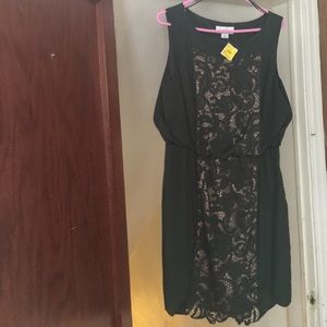Jessica Simpson Green Dress w/Nude Lace