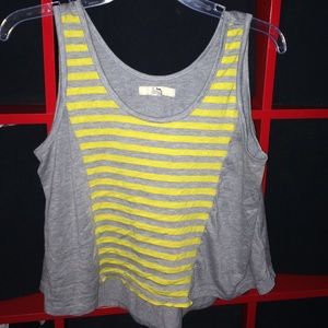Pacsun yellow and grey crop top