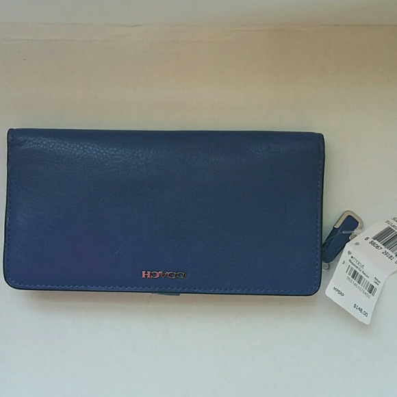 Coach Clutches & Wallets - Blue coach wallet authentic!!!