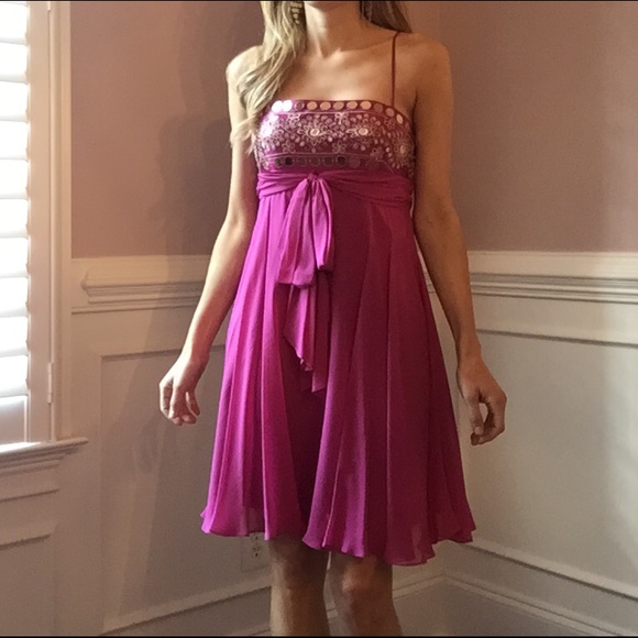 BCBGMaxAzria Dresses & Skirts - Sold as a Bundle: BCBGMAXAZRIA fuschia silk dress