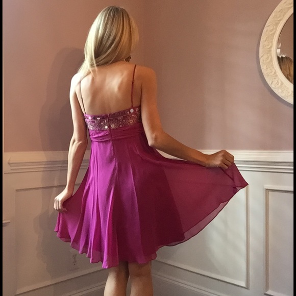 Sold as a Bundle: BCBGMAXAZRIA fuschia silk dress - Picture 4 of 4