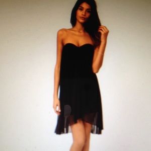 asos black strapless dress