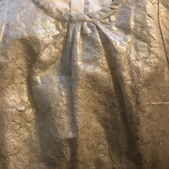 White shiny lace detail dress - Picture 2 of 2