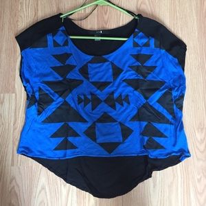 Aztec semi crop top. Only worn once