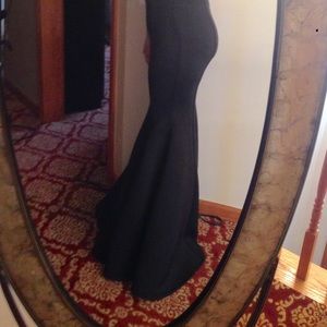 Tight long black mermaid skirt