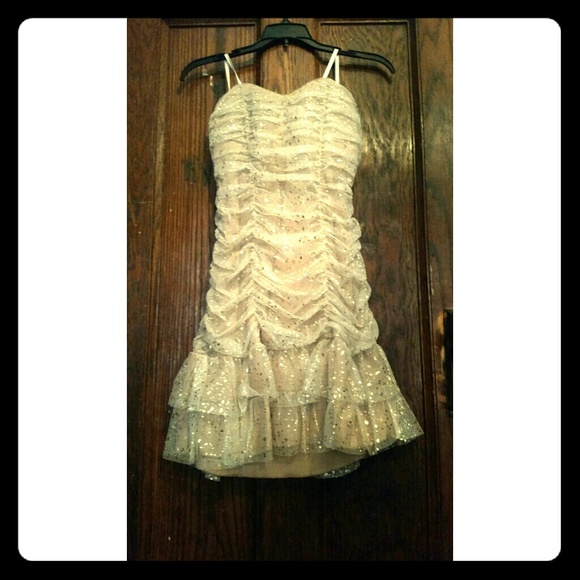 Gold tulle dress