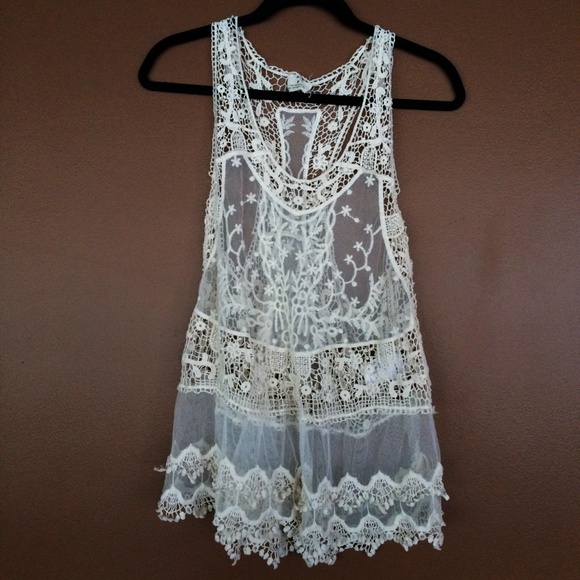 Lace crochet top