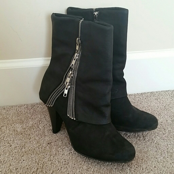 Leather Heel Boots