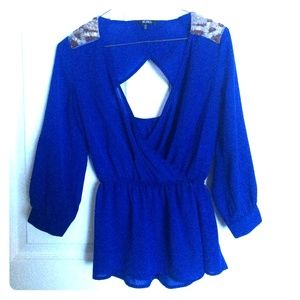 Royal blue blouse