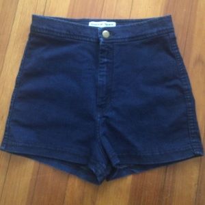 American Apparel High Waisted Jean Shorts Size M