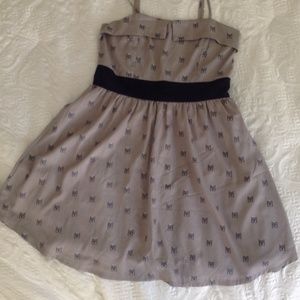 Grey and blue A is for Audrey dress