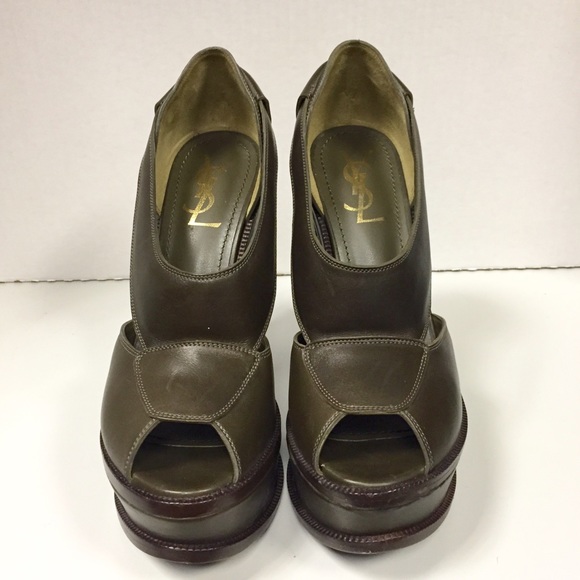YSL Platform Shoes (Olive)