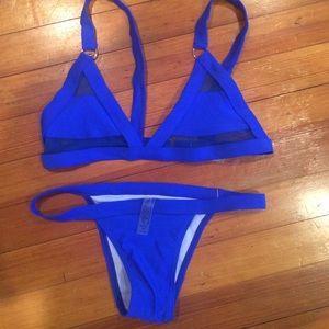 Blue Mesh sexy bikini swim size small medium