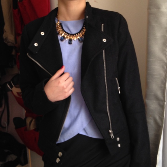 H&M Jackets & Blazers - H&M Wool Moto Jacket